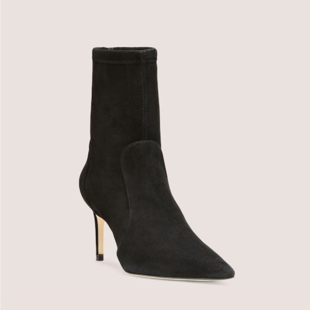 STUART 75 STRETCH BOOTIE IN MUTED BLACK size 9